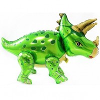 Ходячая фигура динозавр Трицератопс, зеленый